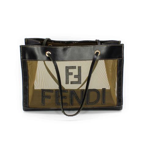 black mini fendi bag|Fendi small tote bag.